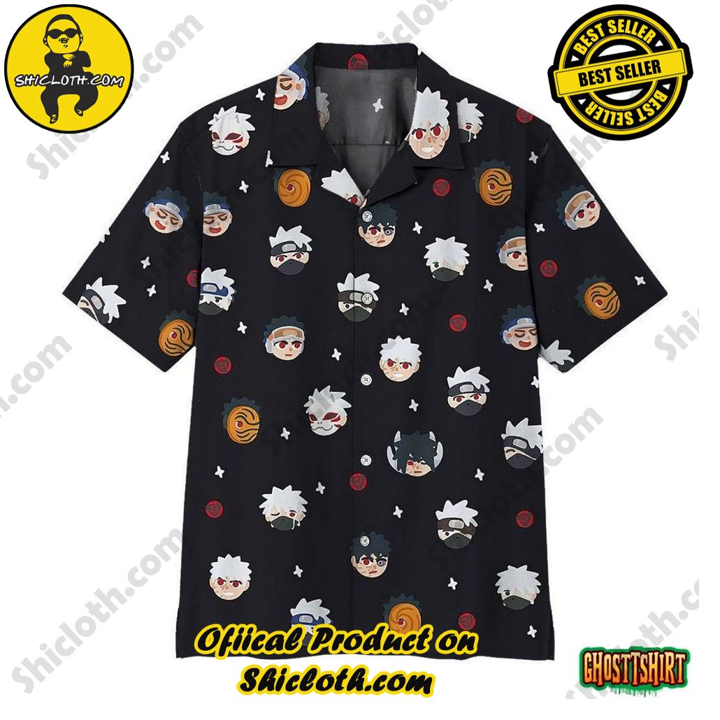 Experience the Vibrant Aloha Spirit with Shicloth's Hawaiian Shirt Collection 28 3D Anime Naruto Chibi Heads Anime Hawaiian Shirts