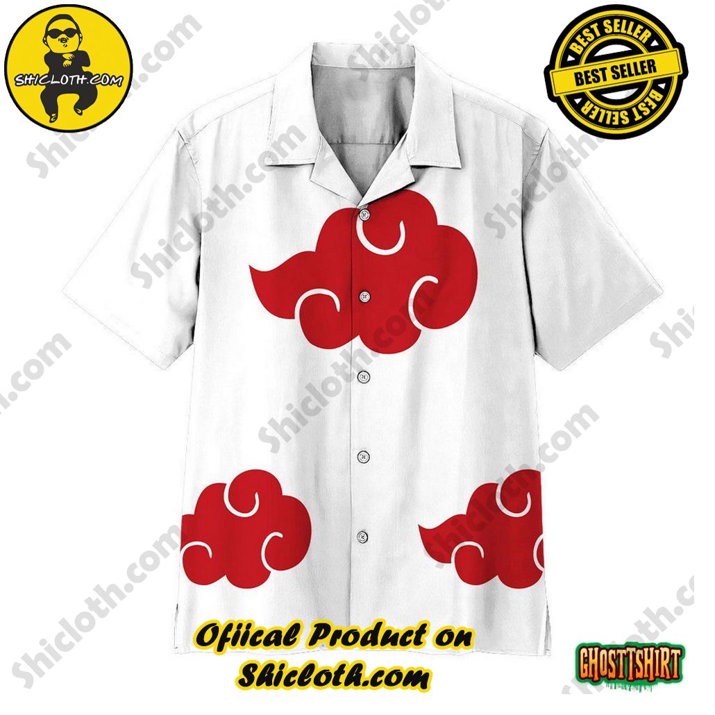 Experience the Vibrant Aloha Spirit with Shicloth's Hawaiian Shirt Collection 35 3D Anime Naruto Shippuden White Akatsuki Anime Hawaiian Shirts
