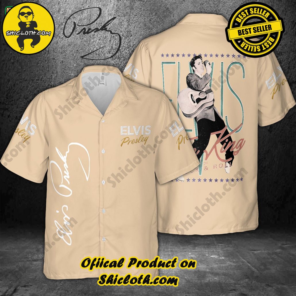 Experience the Vibrant Aloha Spirit with Shicloth's Hawaiian Shirt Collection 47 3D Elvis Presley King of Rock and Roll Hawaiian Shirt