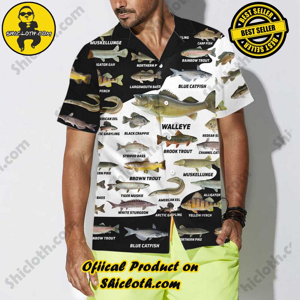 Experience the Vibrant Aloha Spirit with Shicloth's Hawaiian Shirt Collection 54 3D Freshwater Fish Types Hawaiian Shirt