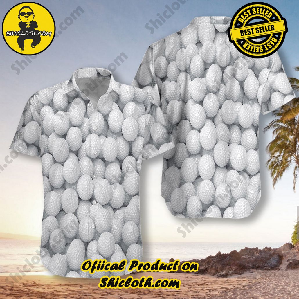 Experience the Vibrant Aloha Spirit with Shicloth's Hawaiian Shirt Collection 63 3D Render Golf Balls Hawaiian Shirt