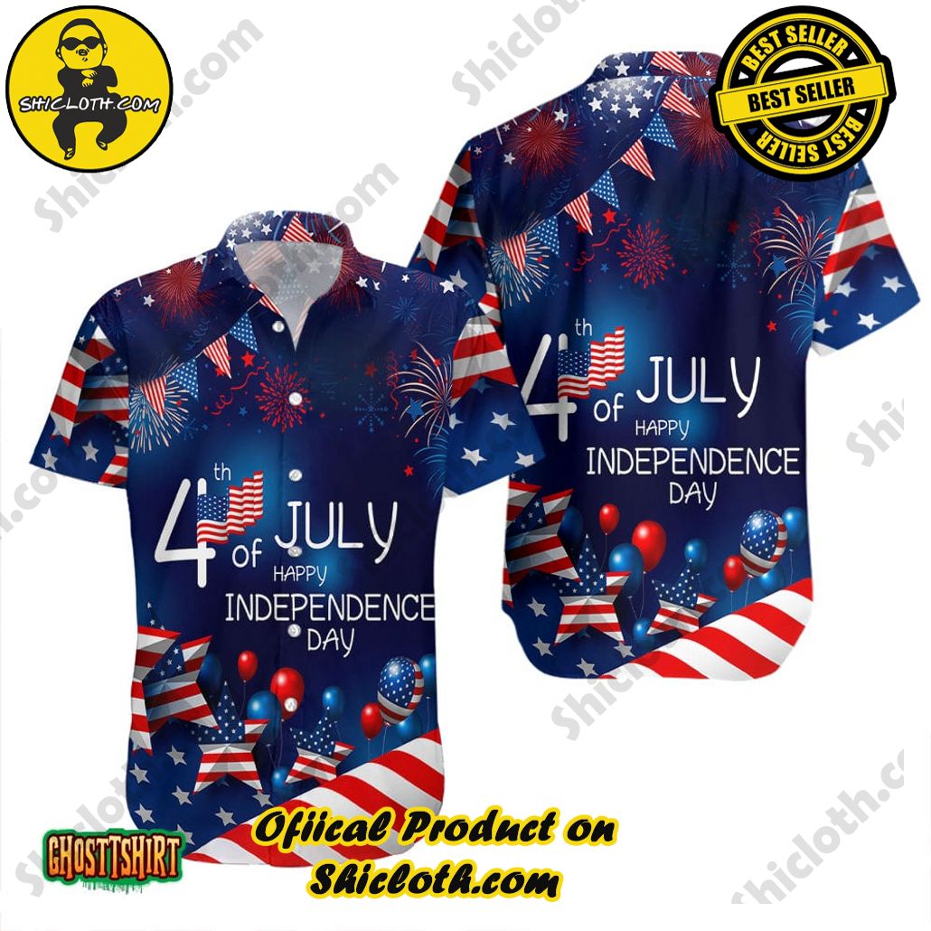 Experience the Vibrant Aloha Spirit with Shicloth's Hawaiian Shirt Collection 70 4th July US Independence Day Aloha Hawaiian Shirt