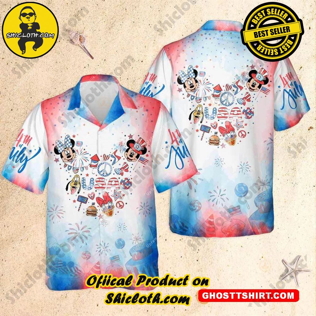 Experience the Vibrant Aloha Spirit with Shicloth's Hawaiian Shirt Collection 83 4th Of July Hawaiian Shirts Mickey Mouse American Flag Cool Hawaiian Shirts