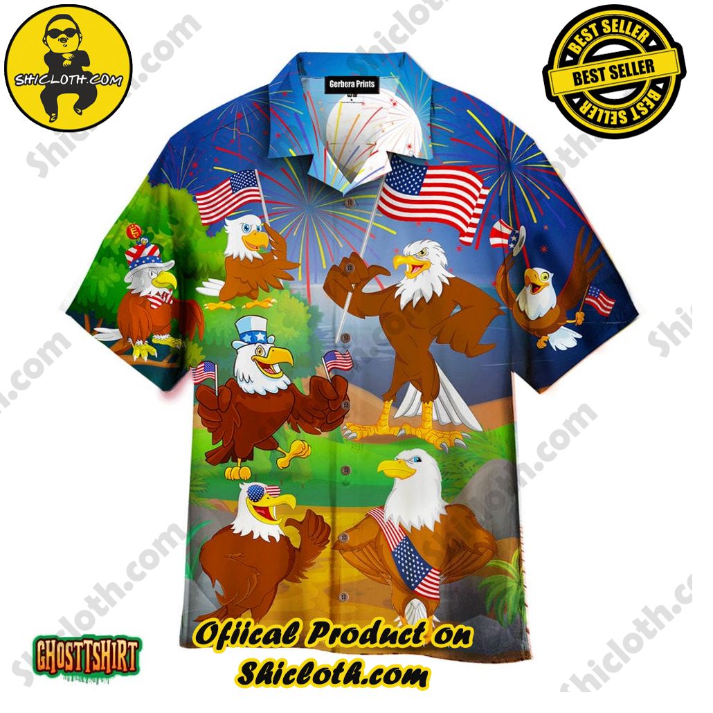 Experience the Vibrant Aloha Spirit with Shicloth's Hawaiian Shirt Collection 93 4th Of July Independence Day Eagles Aloha Hawaii Shirt For Men Women