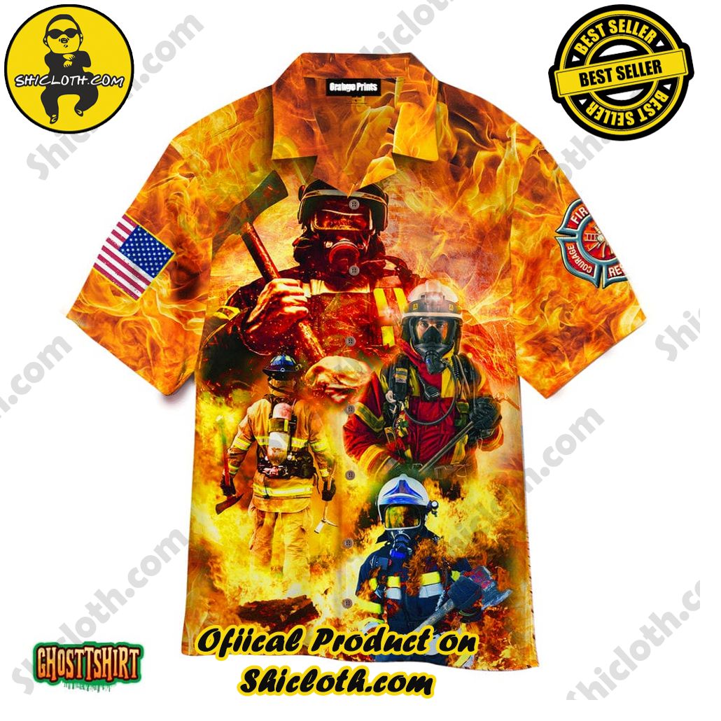 Experience the Vibrant Aloha Spirit with Shicloth's Hawaiian Shirt Collection 99 4th Of July Independence Day Memorial Day Firefighter Family Country Feel Safe Aloha Hawaiian Shirt