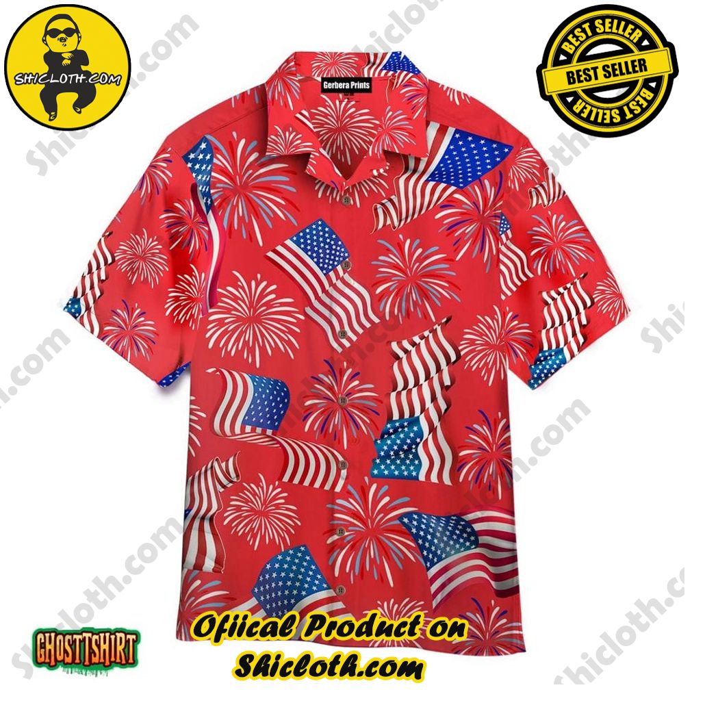 Discover the Aloha Hawaiian Shirt: Your Ultimate Summer Essential from Shicloth 7 4th Of July Patriotic Aloha Hawaiian Shirt