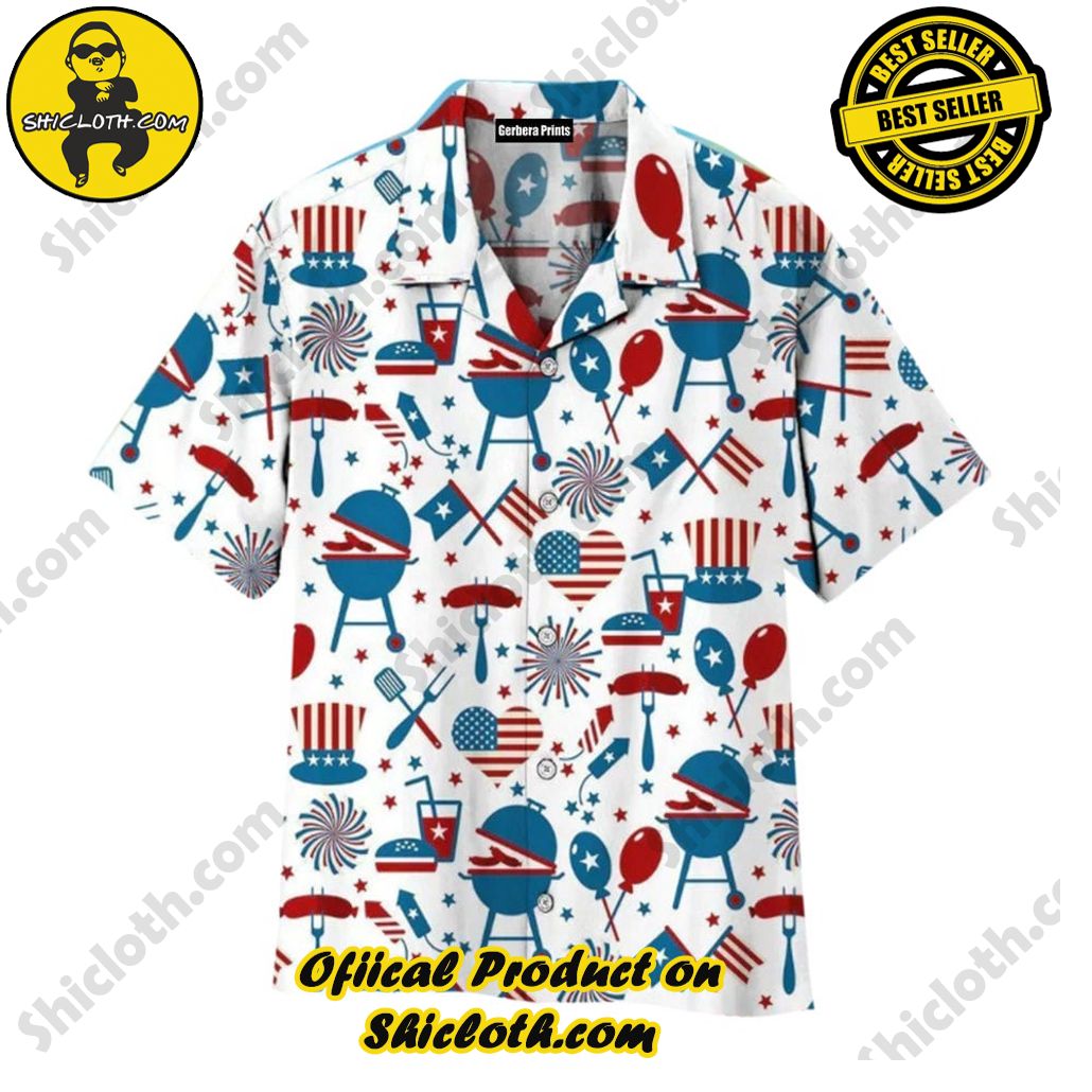 Discover the Aloha Hawaiian Shirt: Your Ultimate Summer Essential from Shicloth 12 4th Of July White Gerbera Aloha Hawaiian Shirt