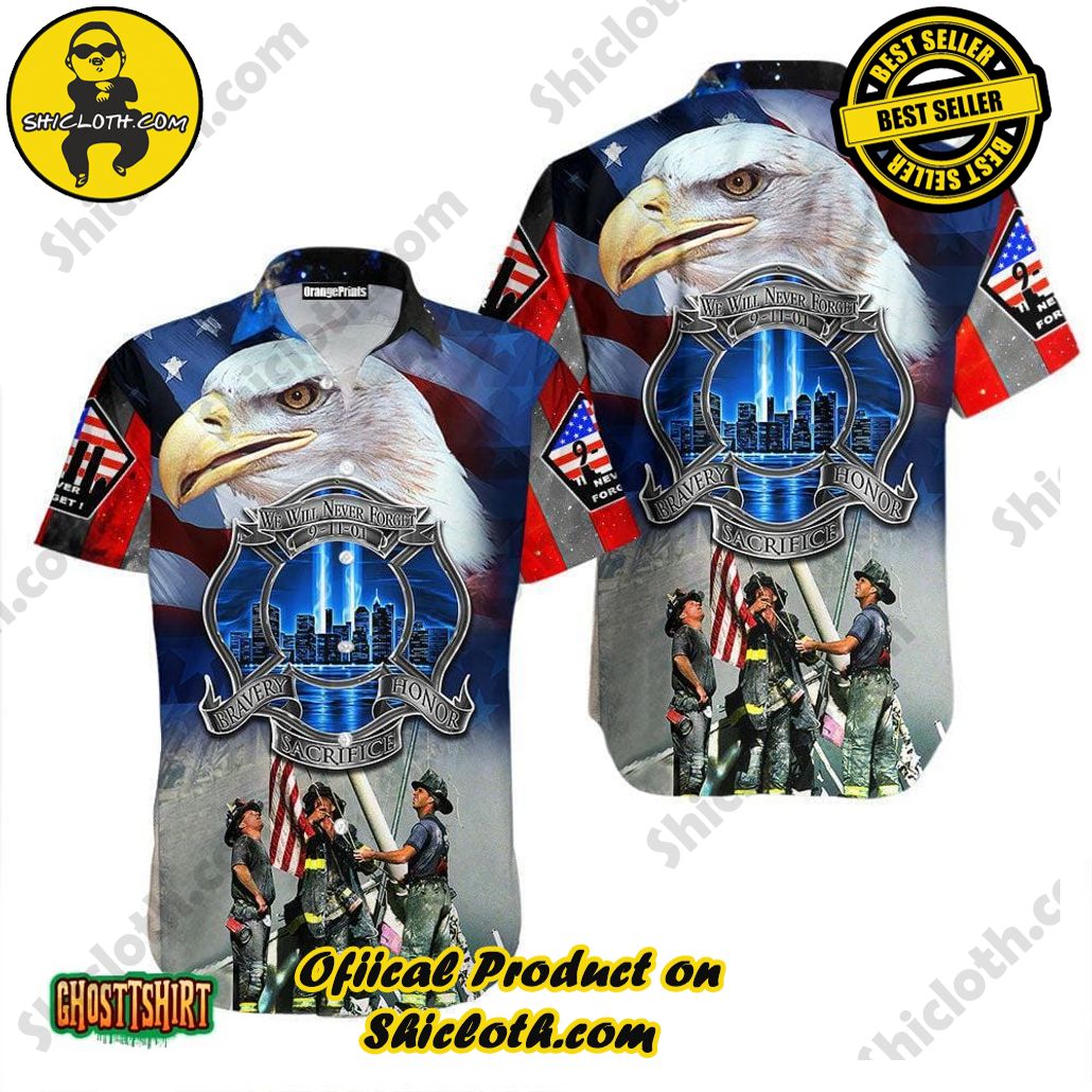 Discover the Aloha Hawaiian Shirt: Your Ultimate Summer Essential from Shicloth 35 911 Never Forget Eagle American Flag Patriot Day Aloha Hawaiian Shirt