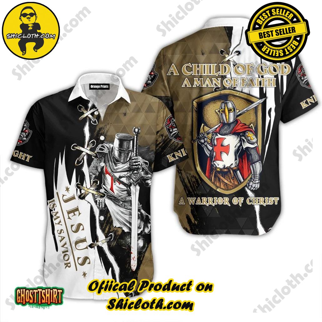 Discover the Aloha Hawaiian Shirt: Your Ultimate Summer Essential from Shicloth 47 A Child Of God A Man Of Faith Jesus Is My Savior Knight Hawaii Shirt For Men Women