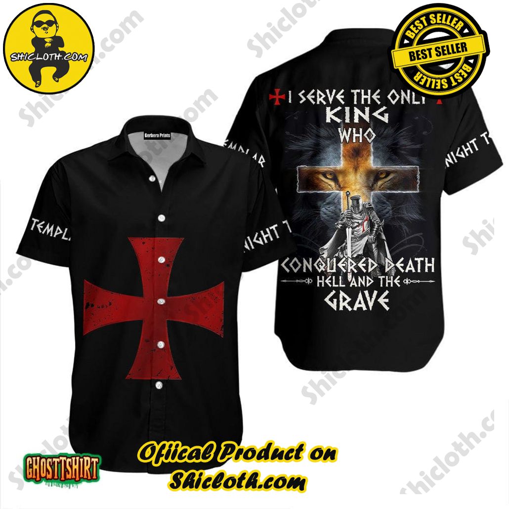 Discover the Aloha Hawaiian Shirt: Your Ultimate Summer Essential from Shicloth 76 A Trully Servant Knight Templar And Cross Black Aloha Hawaiian Shirt