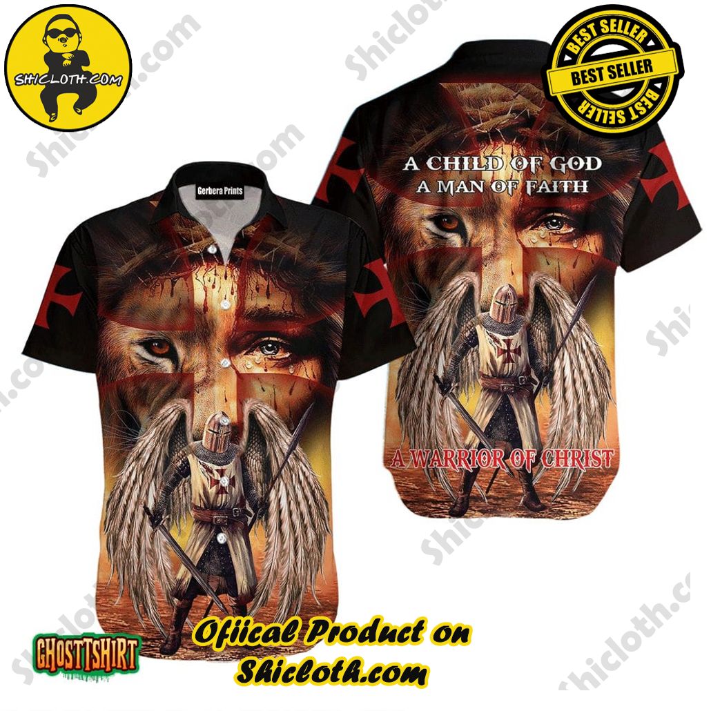 Discover the Aloha Hawaiian Shirt: Your Ultimate Summer Essential from Shicloth 77 A Warrior Of Christ Knight A Child Of God A Man Of Faith Aloha Hawaiian Shirt