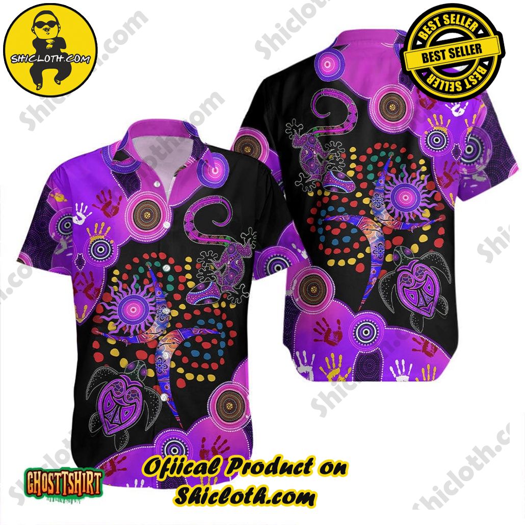 Discover the Aloha Hawaiian Shirt: Your Ultimate Summer Essential from Shicloth 83 Aboriginal Naidoc Turtle Aloha Purple Aloha Hawaiian Shirt