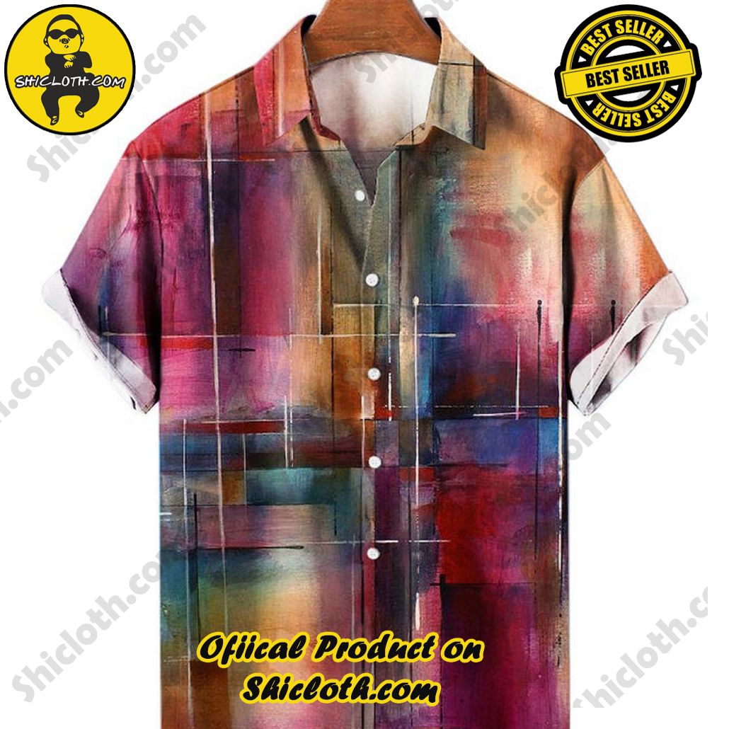 Discover the Aloha Hawaiian Shirt: Your Ultimate Summer Essential from Shicloth 91 Abstract Art Print Casual Short Sleeve Shirt