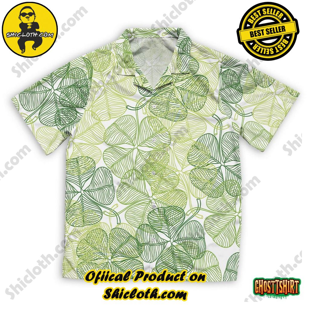 Discover the Aloha Hawaiian Shirt: Your Ultimate Summer Essential from Shicloth 94 Abstract Clover Leaves Hawaiian Beach Shirt
