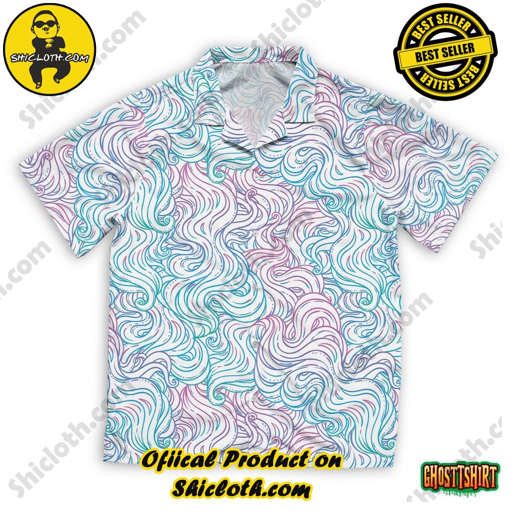Embrace Summer Vibes with Shicloth's Aloha Hawaiian Shirt: A Fusion of Style and Comfort 7 Abstract Hand-Drawn Seamless Hawaiian Beach Shirt