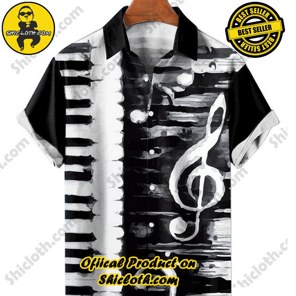Embrace Summer Vibes with Shicloth's Aloha Hawaiian Shirt: A Fusion of Style and Comfort 13 Abstract Music Poster Art Print Short Sleeve Shirt
