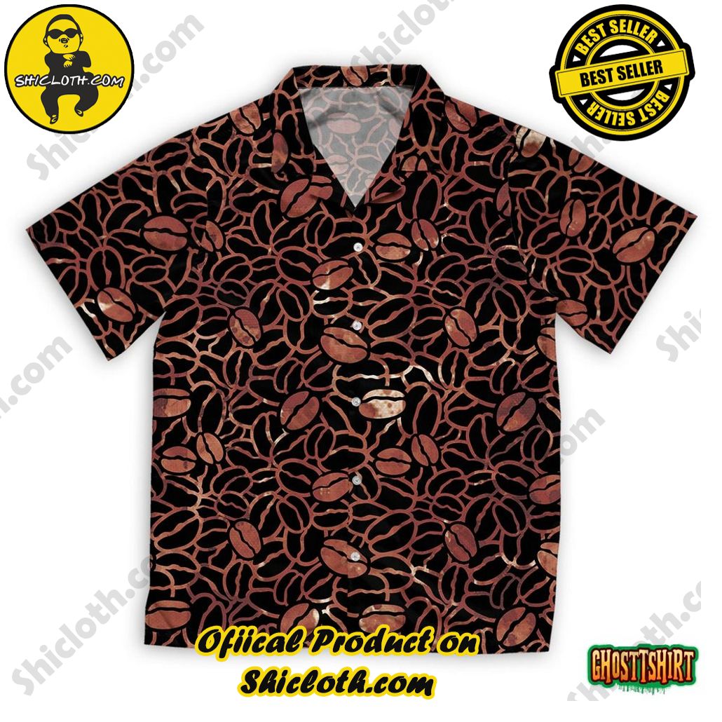 Embrace Summer Vibes with Shicloth's Aloha Hawaiian Shirt: A Fusion of Style and Comfort 20 Abstract Seamless Pattern Art Line Coffee Bean Hawaiian Beach Shirt