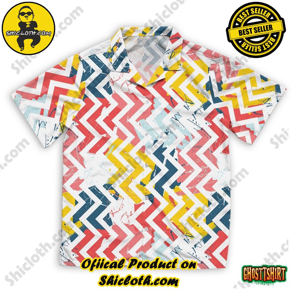 Embrace Summer Vibes with Shicloth's Aloha Hawaiian Shirt: A Fusion of Style and Comfort 24 Abstract Seamless Pattern With Hand Drawn Shapes Hawaiian Beach Shirt