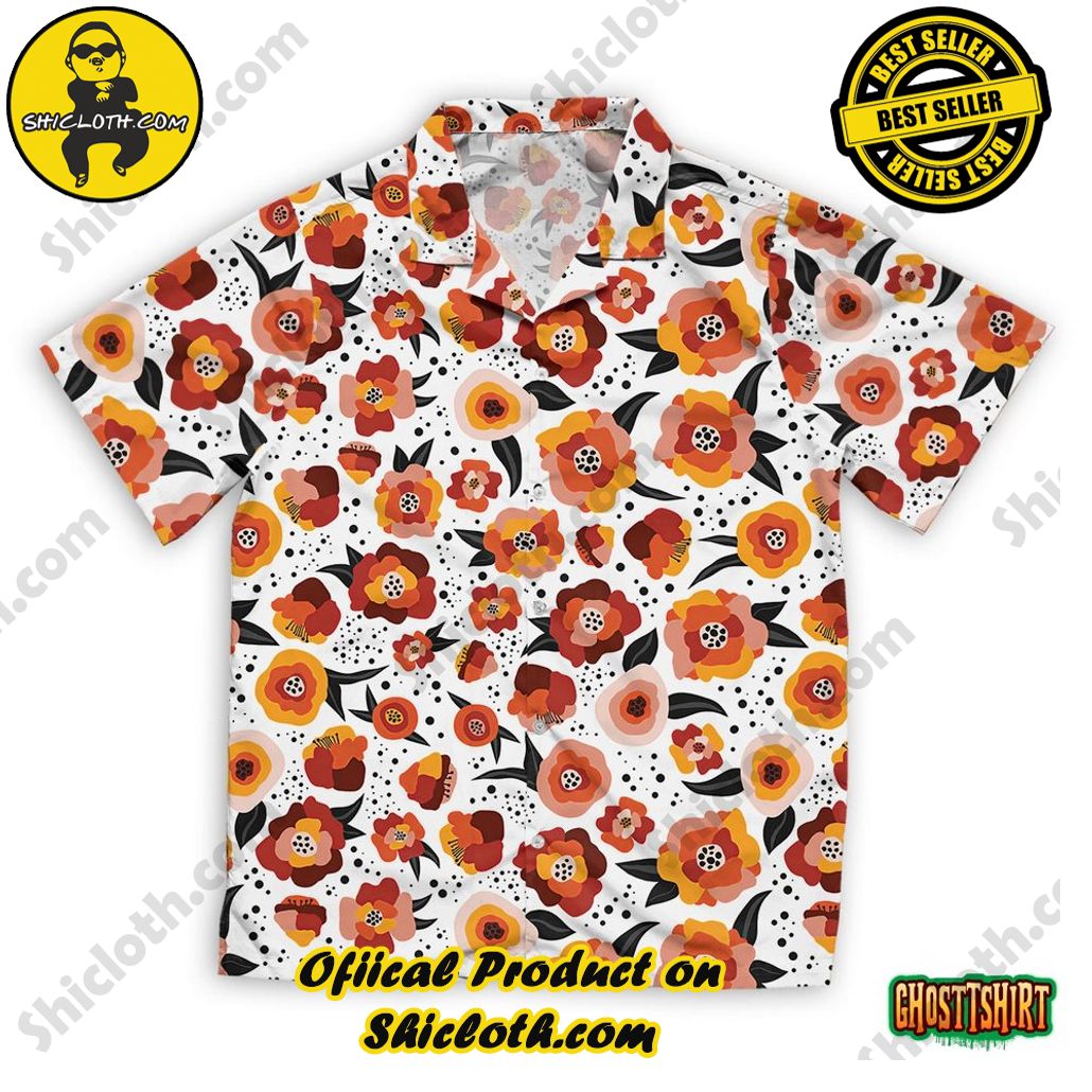 Embrace Summer Vibes with Shicloth's Aloha Hawaiian Shirt: A Fusion of Style and Comfort 28 Abstract Stylized Autumn Flowers And Leaves Hawaiian Beach Shirt