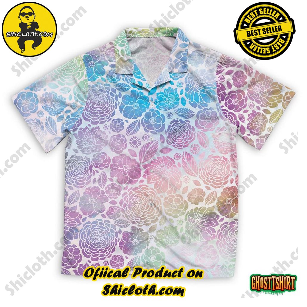 Embrace Summer Vibes with Shicloth's Aloha Hawaiian Shirt: A Fusion of Style and Comfort 35 Abstract Watercolor Mosaic Flowers Hawaiian Beach Shirt