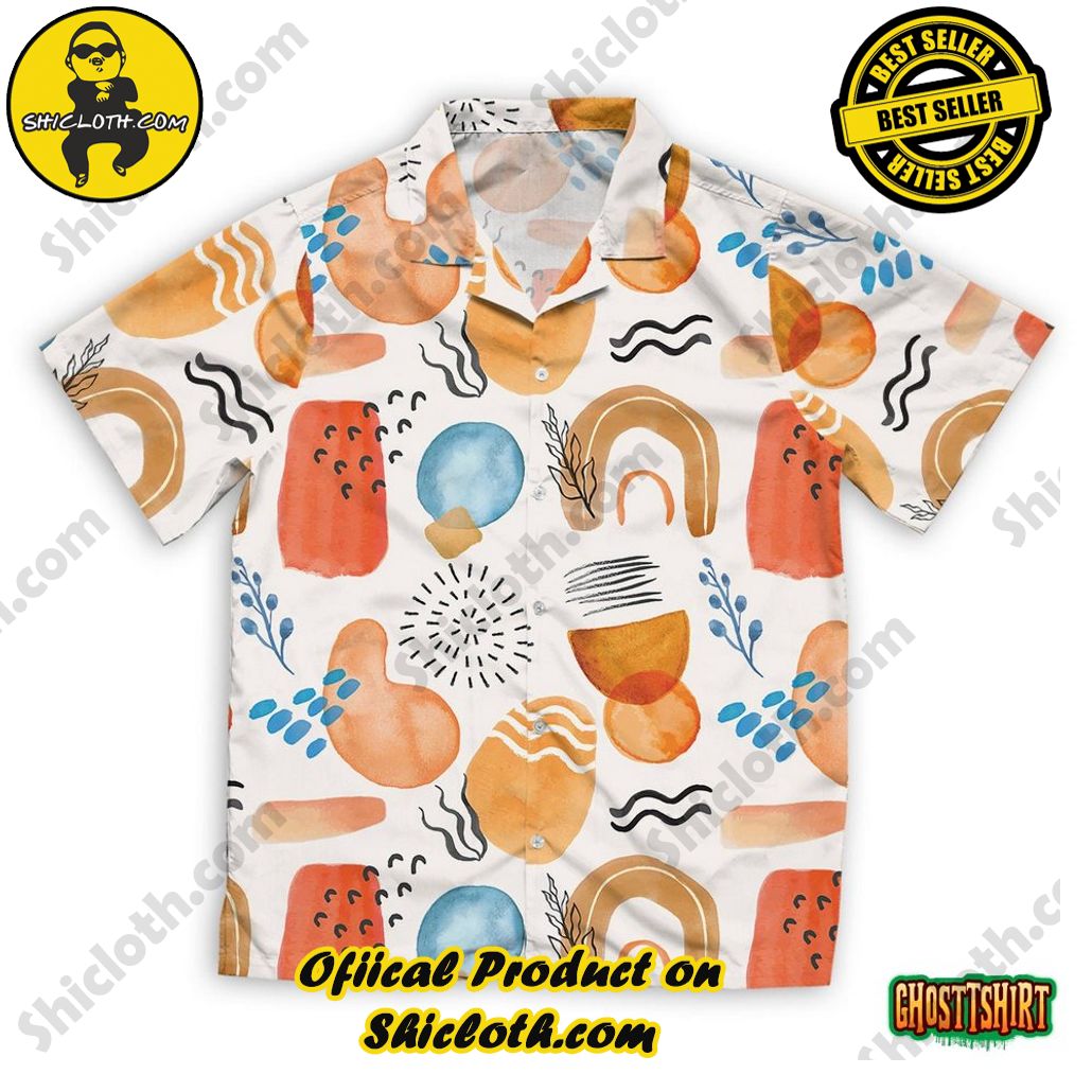 Embrace Summer Vibes with Shicloth's Aloha Hawaiian Shirt: A Fusion of Style and Comfort 36 Abstract Watercolor Seamless Pattern Hand Painted Hawaiian Beach Shirt