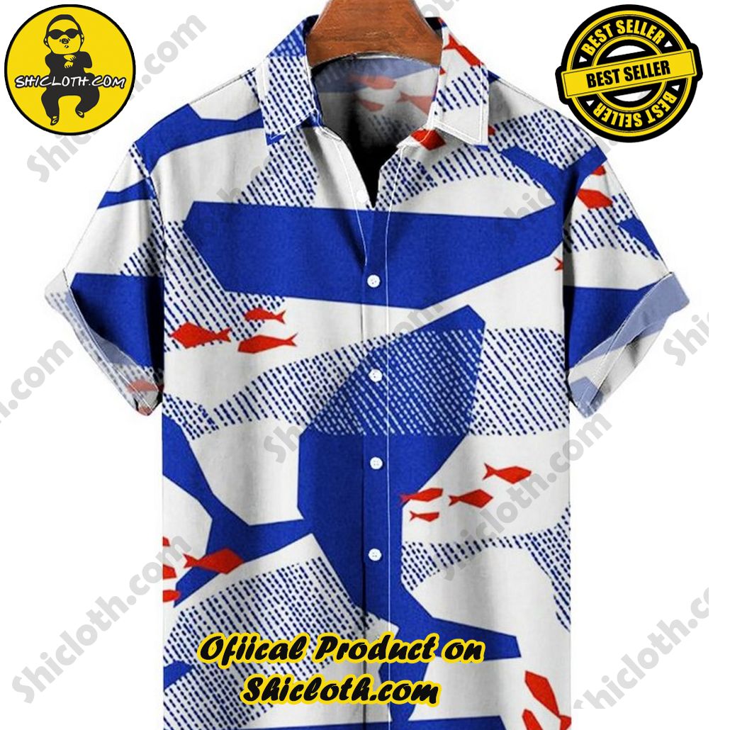 Embrace Summer Vibes with Shicloth's Aloha Hawaiian Shirt: A Fusion of Style and Comfort 37 Abstract Whale Print Hawaiian Shirt