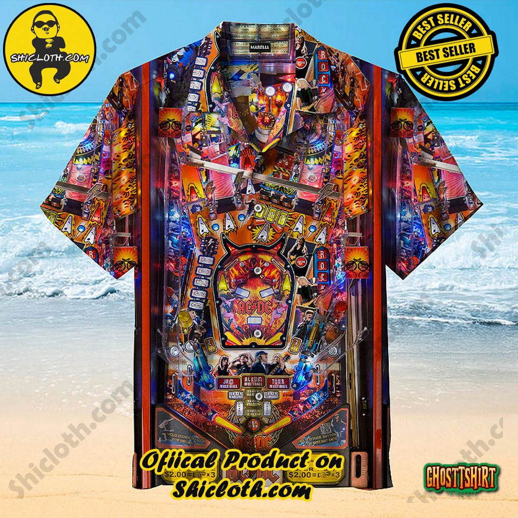 Embrace Summer Vibes with Shicloth's Aloha Hawaiian Shirt: A Fusion of Style and Comfort 43 Acdc Collage Aloha Hawaiian Shirt