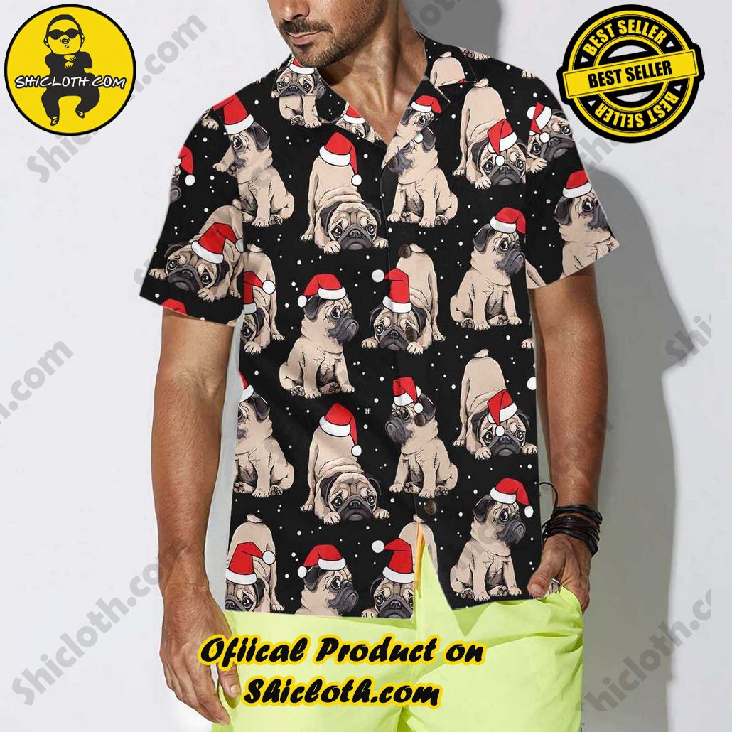 Embrace Summer Vibes with Shicloth's Aloha Hawaiian Shirt: A Fusion of Style and Comfort 53 Adorable Christmas Pug Puppies Christmas Hawaiian Shirt