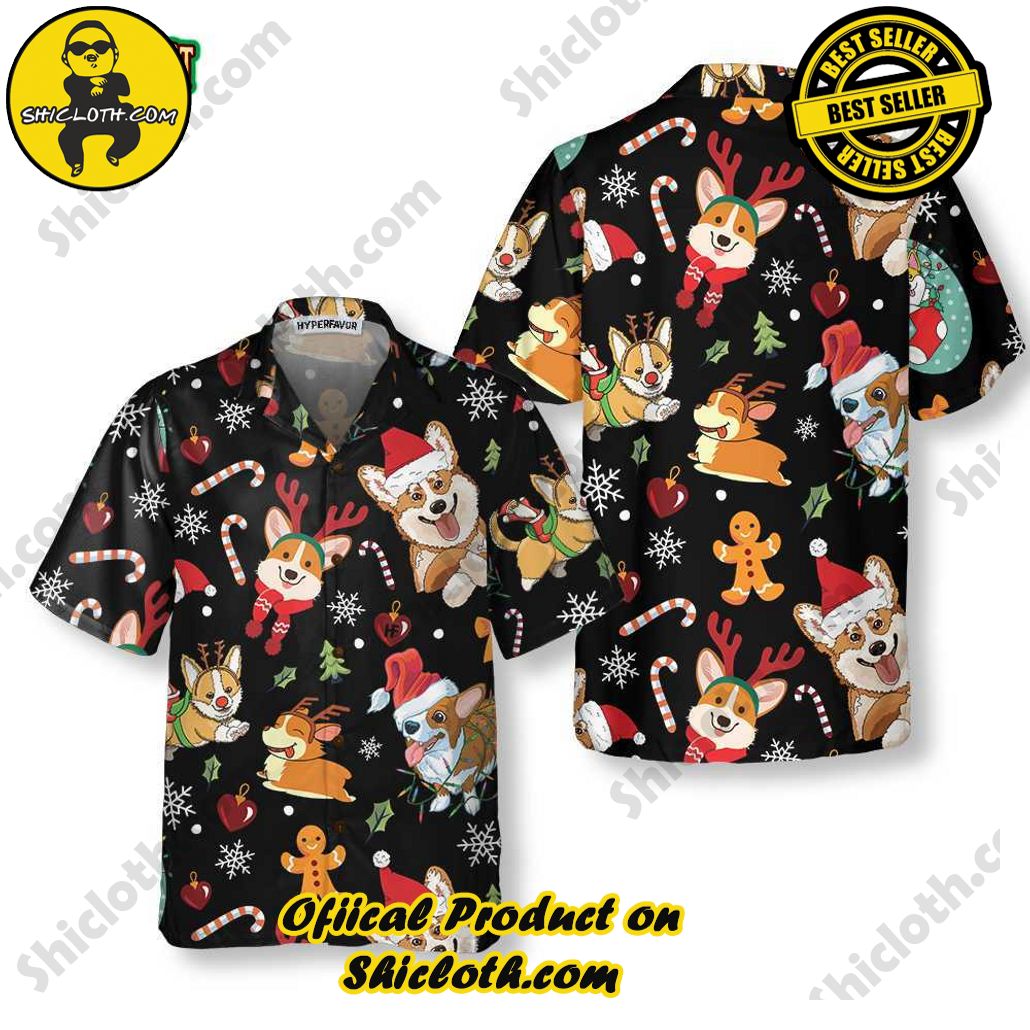 Embrace Summer Vibes with Shicloth's Aloha Hawaiian Shirt: A Fusion of Style and Comfort 54 Adorable Corgis Dog Merry Christmas Hawaiian Shirt