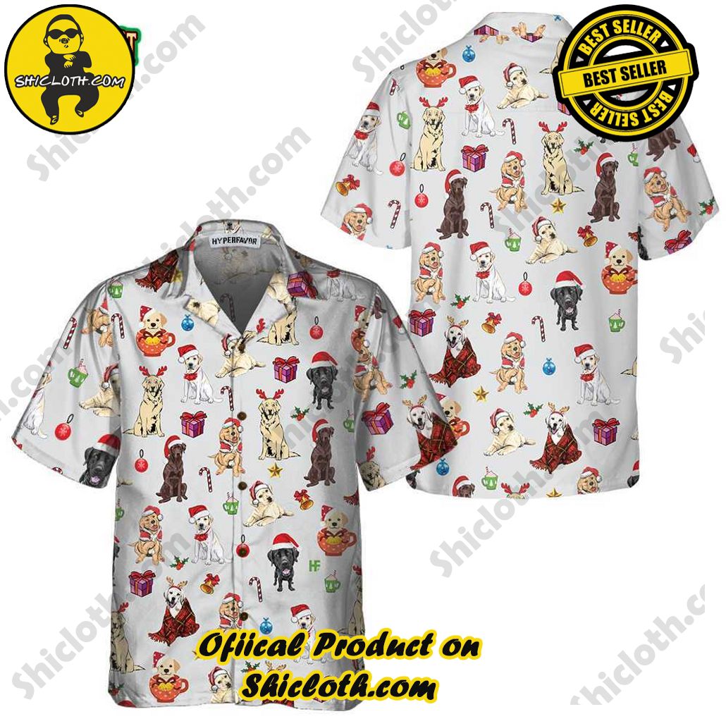 Embrace Summer Vibes with Shicloth's Aloha Hawaiian Shirt: A Fusion of Style and Comfort 55 Adorable Labrador Retriever For Christmas Hawaiian Shirt