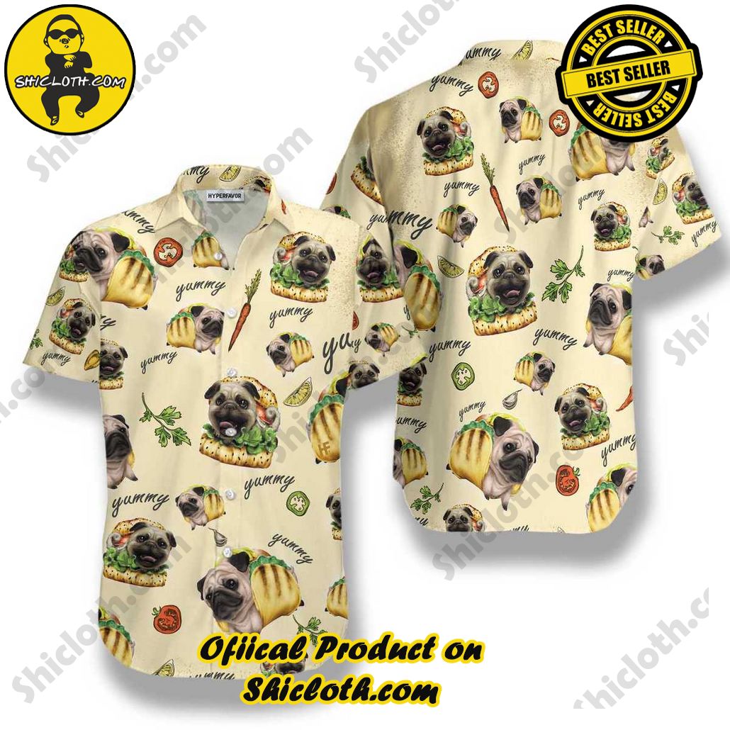 Embrace Summer Vibes with Shicloth's Aloha Hawaiian Shirt: A Fusion of Style and Comfort 58 Adorable Taco Pugs Shirt For Men Hawaiian Shirt