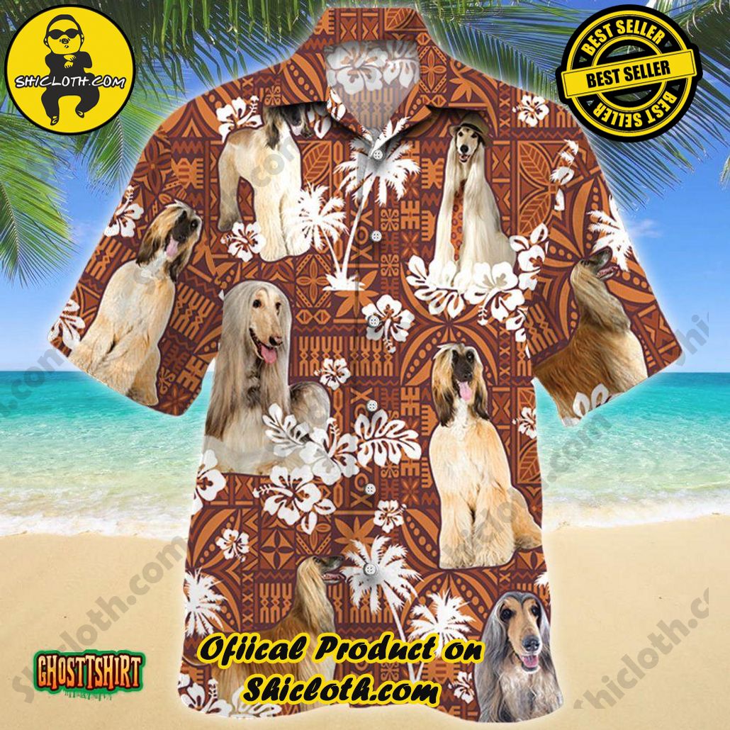 Embrace Summer Vibes with Shicloth's Aloha Hawaiian Shirt: A Fusion of Style and Comfort 68 Afghan Hound Dog Aloha Hawaiian Shirt
