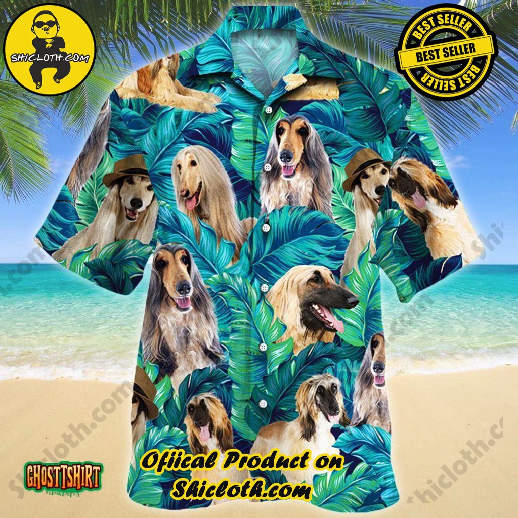 Embrace Summer Vibes with Shicloth's Aloha Hawaiian Shirt: A Fusion of Style and Comfort 70 Afghan Hound Dog Lovers Blue Aloha Hawaiian Shirt