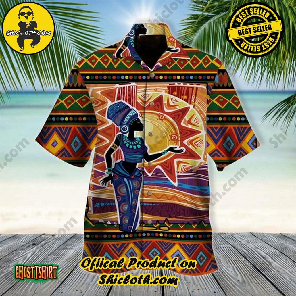 Embrace Summer Vibes with Shicloth's Aloha Hawaiian Shirt: A Fusion of Style and Comfort 87 African Woman Colourful Aloha Hawaiian Shirt