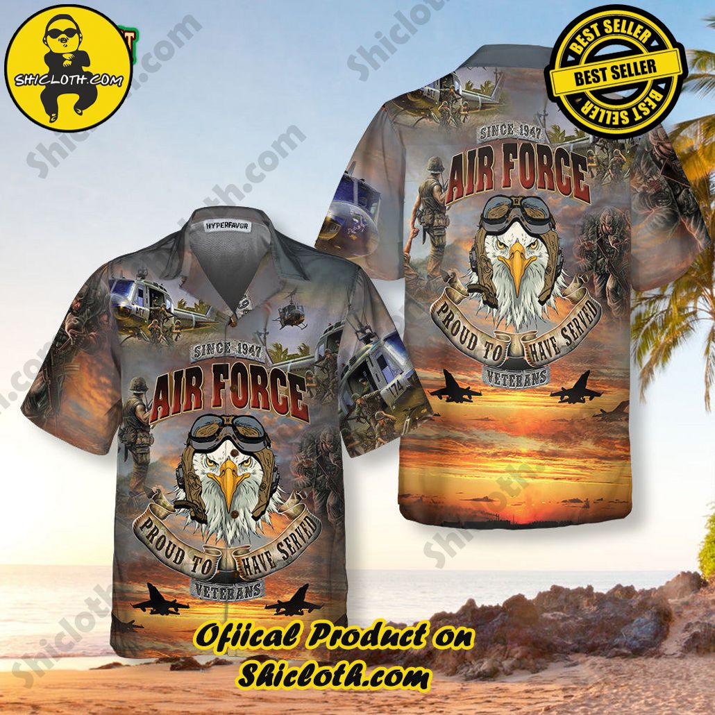 Embrace Summer Vibes with Shicloth's Aloha Hawaiian Shirt: A Fusion of Style and Comfort 97 Air Force Veteran Proud To Have Served Veteran Hawaiian Shirt
