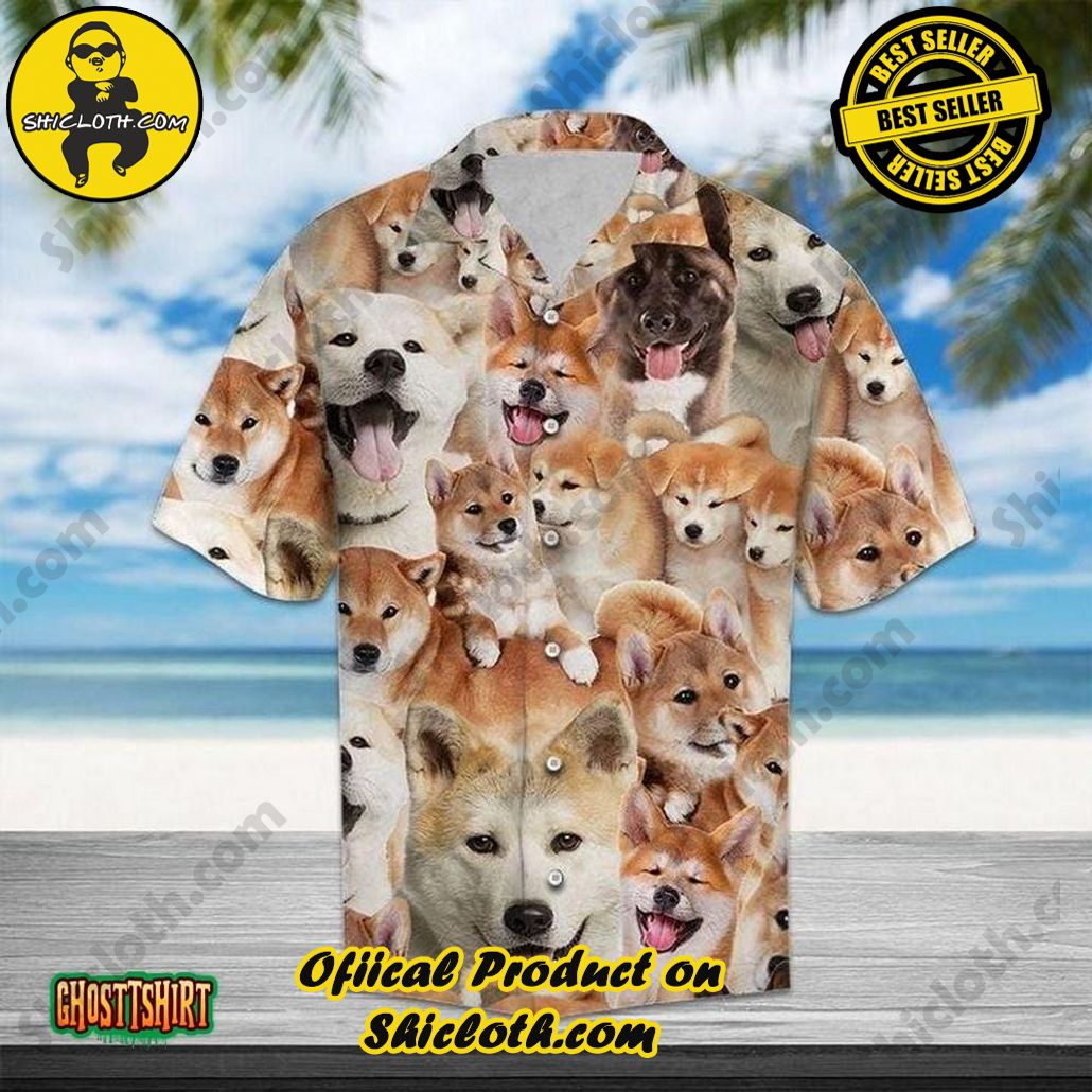Discover the Tropical Charm: Shicloth's Hawaiian Shirt Collection 11 Akita Awesome Brown Aloha Hawaiian Shirt