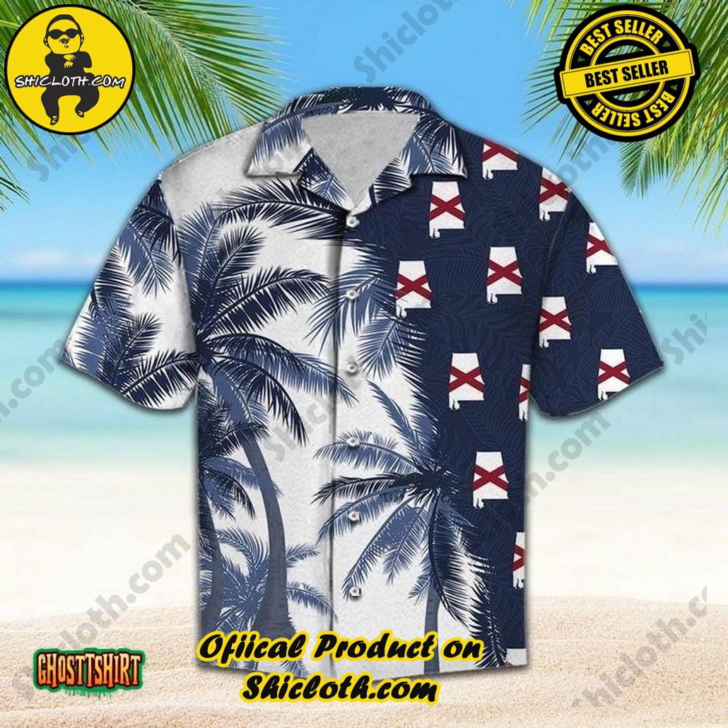 Discover the Tropical Charm: Shicloth's Hawaiian Shirt Collection 16 Alabama Blue And White Aloha Hawaiian Shirt