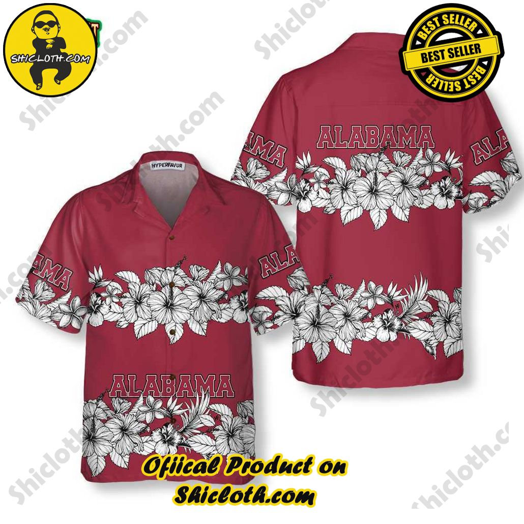 Discover the Tropical Charm: Shicloth's Hawaiian Shirt Collection 19 Alabama Flower Hawaiian Shirt