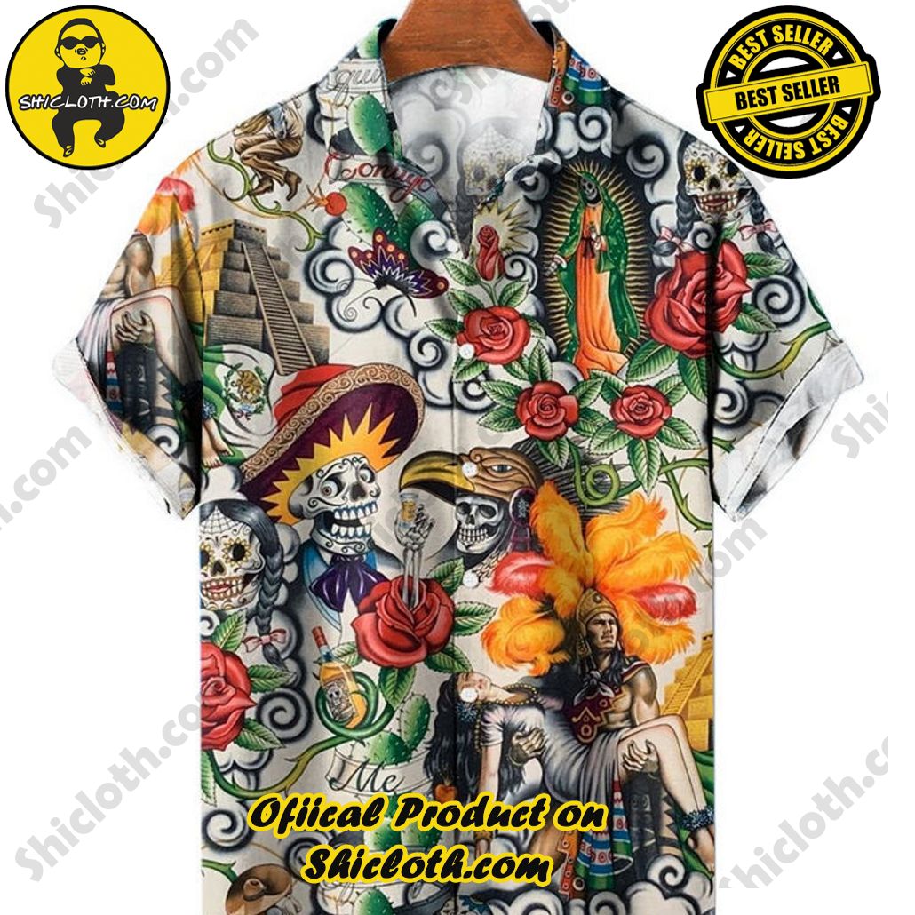 Discover the Tropical Charm: Shicloth's Hawaiian Shirt Collection 40 Alexander Henry Contigo Mexican-themed printed short-sleeved shirt