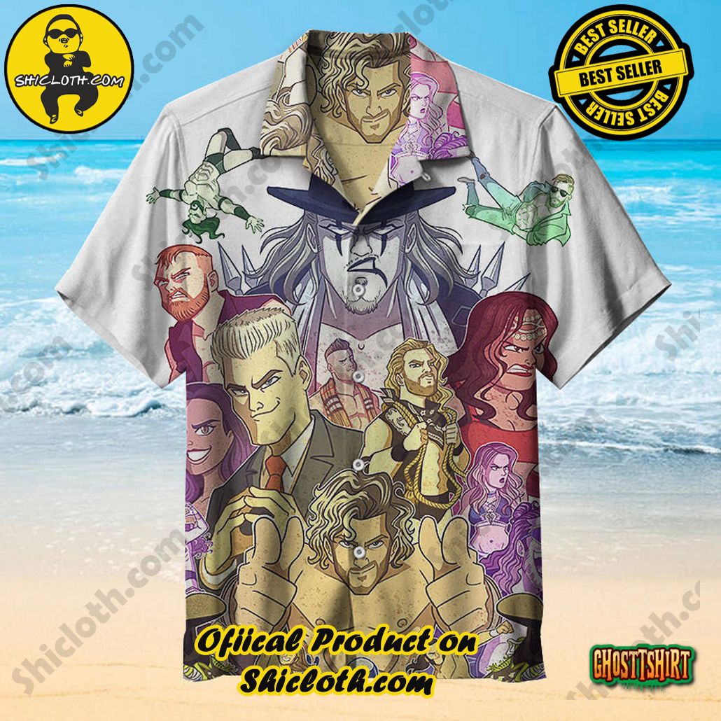 Discover the Tropical Charm: Shicloth's Hawaiian Shirt Collection 72 All Elite Wrestling Universal Aloha Hawaiian Shirt