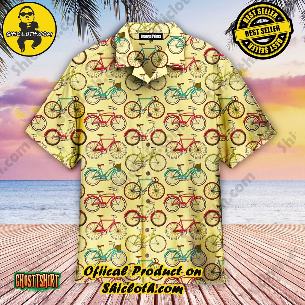 Discover the Tropical Charm: Shicloth's Hawaiian Shirt Collection 78 All I Need Is A Bike Aloha Hawaiian Shirt