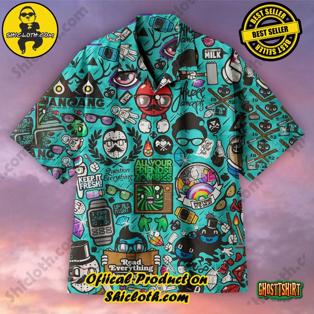 Discover Paradise: Shicloth's Hawaiian Beach Shirt Collection 2 All Your Friends Are Zombies Universal Aloha Hawaiian Shirt