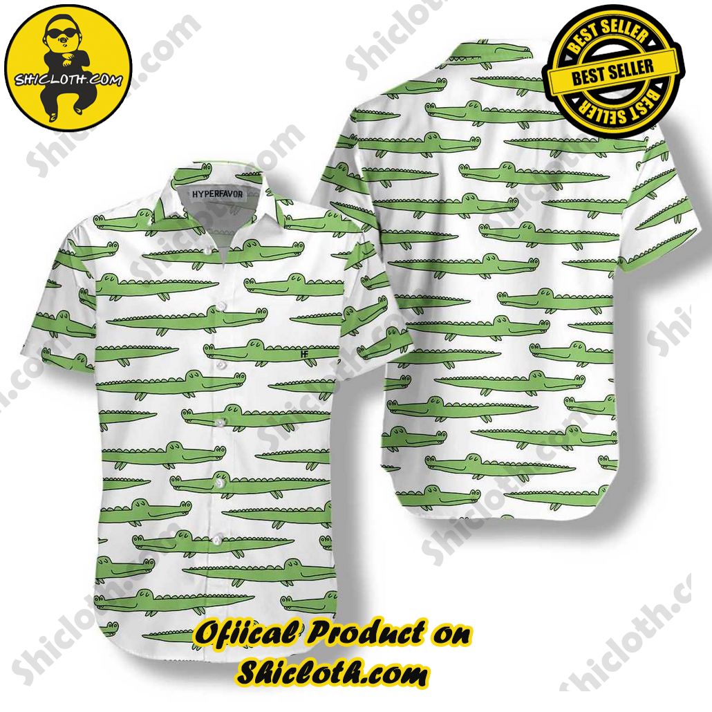 Discover Paradise: Shicloth's Hawaiian Beach Shirt Collection 4 Alligator Seamless Pattern Hawaiian Shirt
