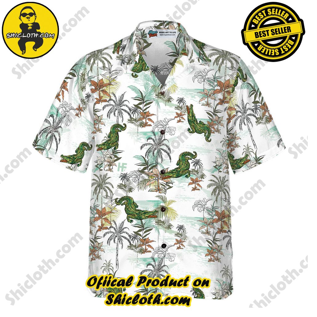 Discover Paradise: Shicloth's Hawaiian Beach Shirt Collection 5 Alligator Seamless Pattern Shirt For Men Hawaiian Shirt