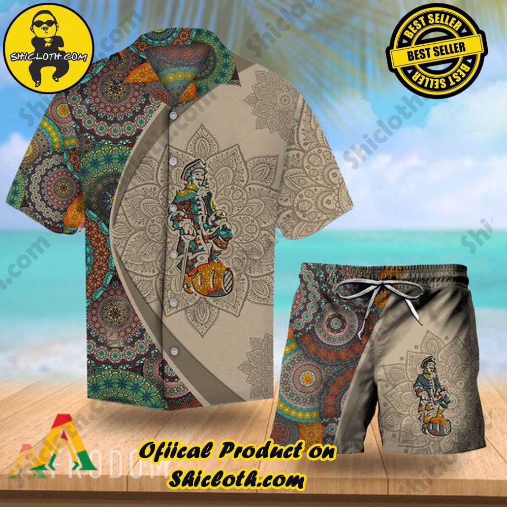 Unleash Your Inner Islander: Shicloth's Hawaiian Beach Shirts For Men 3 Aloha Mandala Captain Morgan Hawaiian Beach Shirts For Men