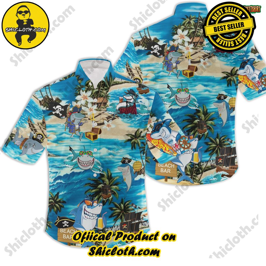 Discover Paradise: Shicloth's Hawaiian Beach Shirt Collection 46 Aloha Pirate Shark Cool 3D Hawaiian Shirt