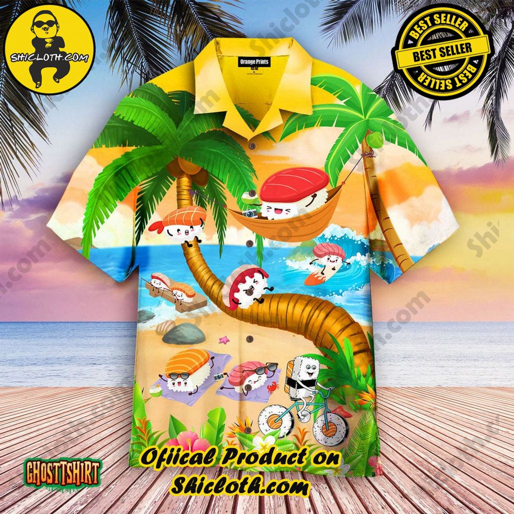 Discover Paradise: Shicloth's Hawaiian Beach Shirt Collection 55 Aloha Sushi Funny Summer Aloha Hawaiian Shirt