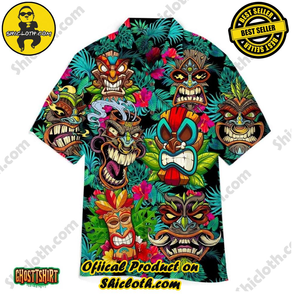 Discover Paradise: Shicloth's Hawaiian Beach Shirt Collection 56 Aloha Tiki Floral Aloha Hawaiian Shirt