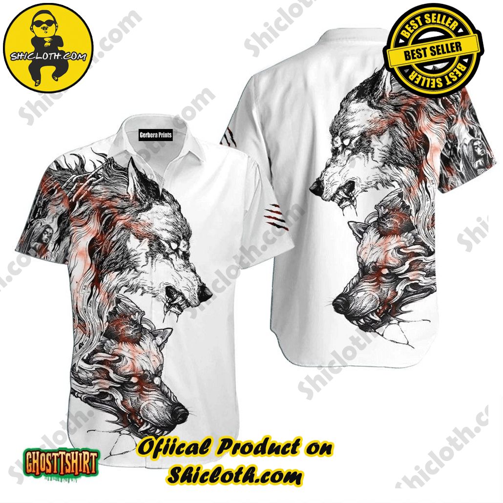 Discover Paradise: Shicloth's Hawaiian Beach Shirt Collection 63 Aloha Wolf Dog Aloha Hawaiian Shirt