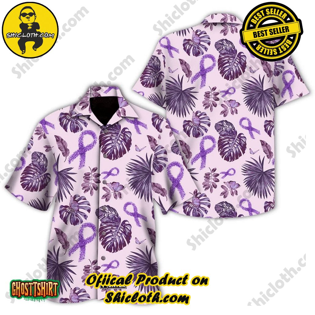 Discover Paradise: Shicloth's Hawaiian Beach Shirt Collection 79 Alzheimer’s Awareness Ribbon Aloha Hawaiian Shirt
